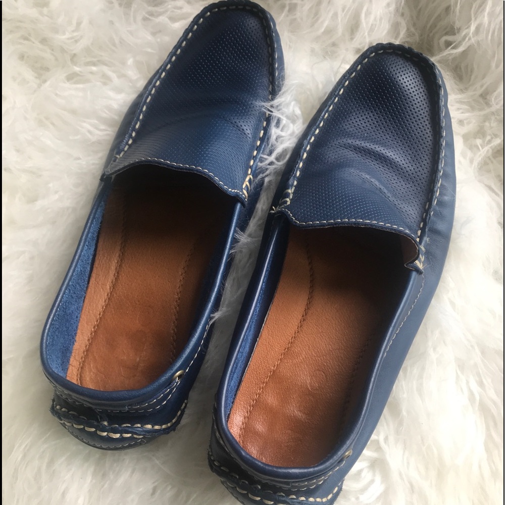 ALDO🌹Men’s shoes sz. 11 Blue with white stitching ❤️Offers🤗 - Picture 1 of 8